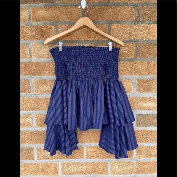 Caroline Constas     Appolonia Smocked Tiered Top SIZE XS - Picture 2 of 14